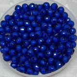 Намистини (кругла) з білою серединкою, 8 мм, колір- синій, уп-100 шт 015183 фото